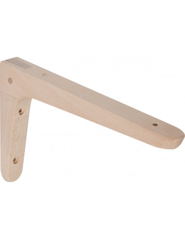 Équerre Bois Hêtre 200x125 Support mural robuste en hêtre - Mottez