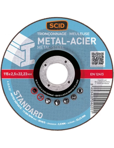 Disque à tronçonner standard 115 5 métaux