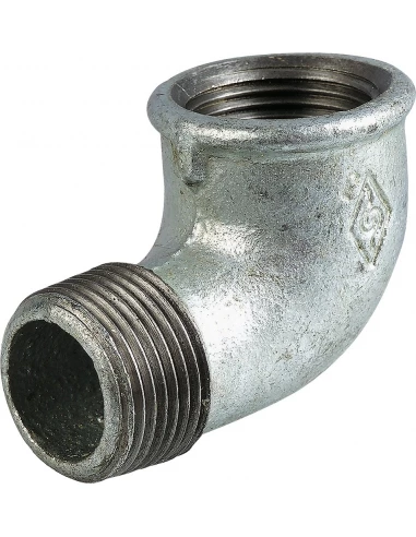 coude fonte galva 90 mf15x21