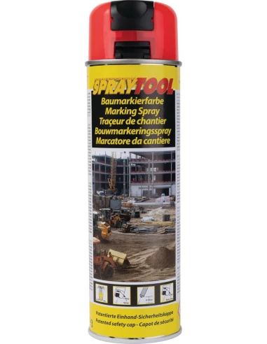traceur spray 500ml rouge fluo