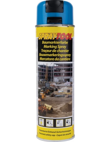 traceur spray 500ml bleu fluo