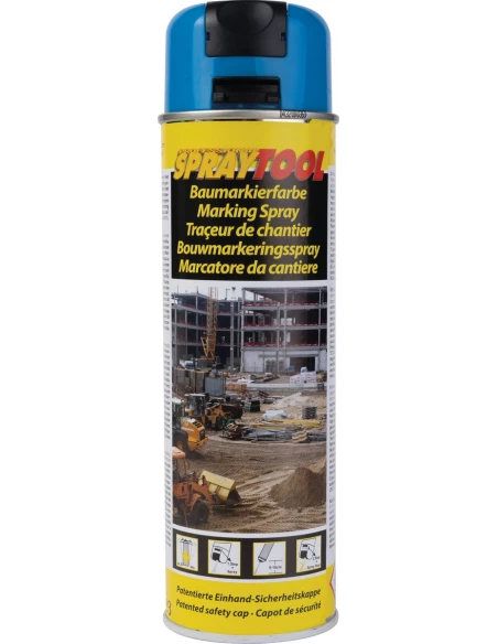 traceur spray 500ml bleu fluo