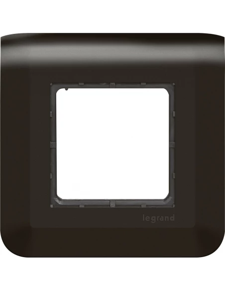 Plaque avec support 2 modules noir mosaic - LEGRAND