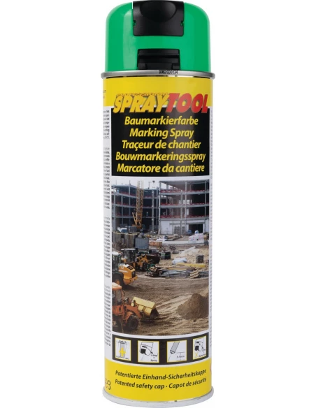 traceur spray 500ml vert fluo