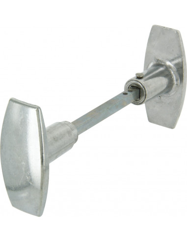 Bouton Double Alu 7x80 Poignée de porte double en aluminium - Générique