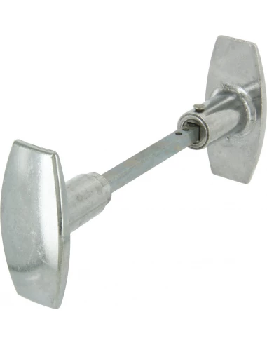 Bouton double aluminium poli 6x8