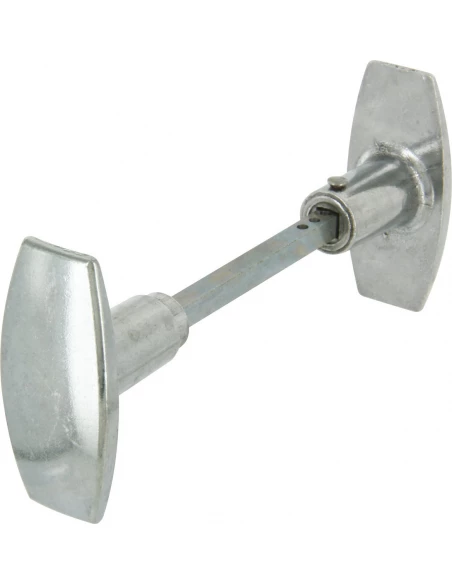 Bouton double aluminium poli 6x8