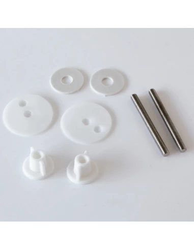 Fixation d'abattant charnière métal visserie métal