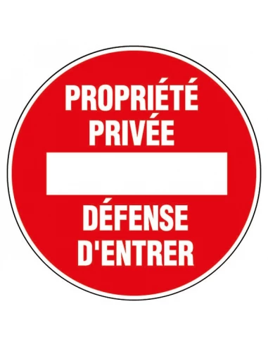Disque rigide ø 18 cm propriété privée defense d'entrer