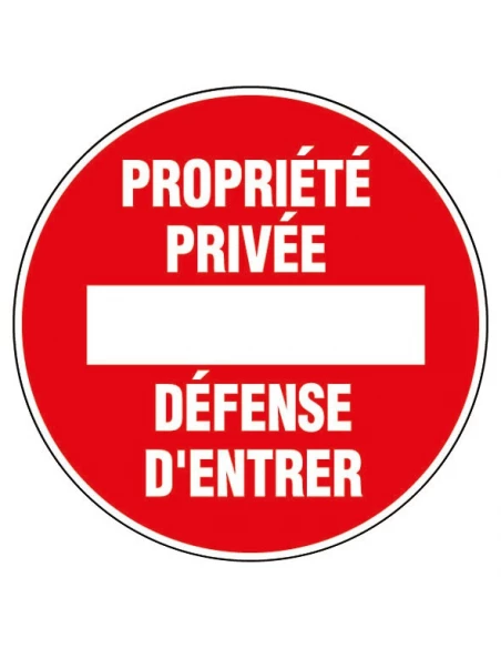 Disque rigide ø 18 cm propriété privée defense d'entrer