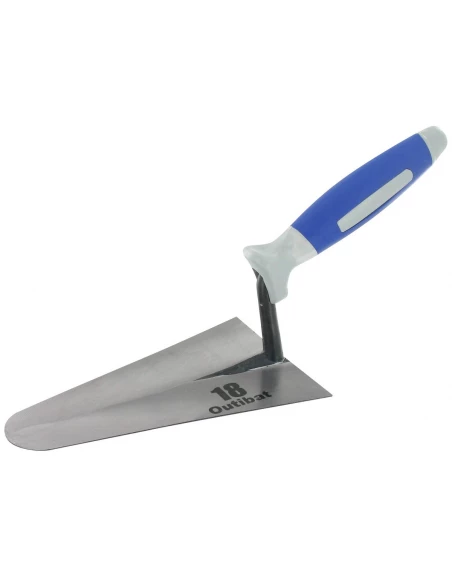 Truelle italienne bi-matière ronde acier 18