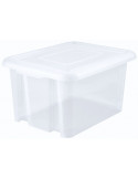 Bac de rangement  avec couvercle 55 l 60 x 44 x 30 naturel - 3086960202699 - Eda - 105908