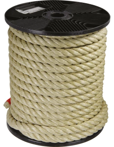 Cordage polypropylène couleur 4 torons 18 x 27 havane 4518