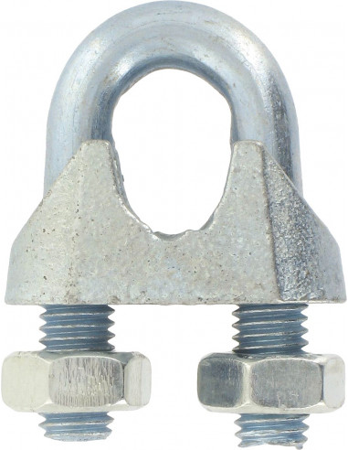 Serre-cable à étrier etrier acier zingué 12 5