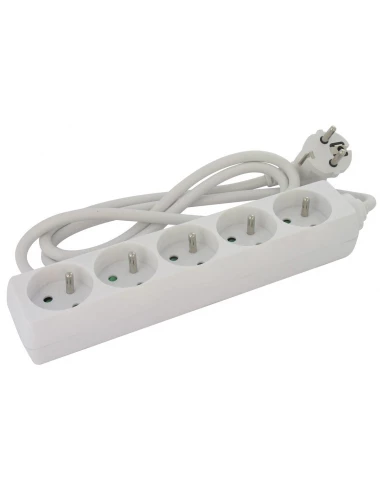 Bloc multiprise standard 3g 1,5mm² sans interrupteur 5 x 2p+t