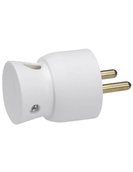 Fiche plastique 2p+t 16 a male sortie du cable par le dessous