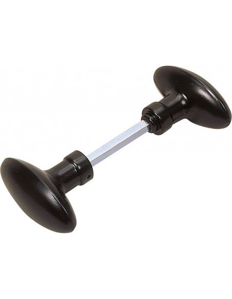 Bouton double ovoïde 7 cataphorèse noir