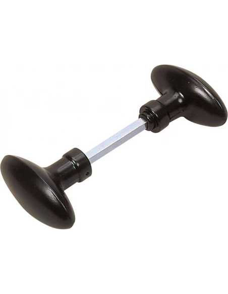 Bouton double ovoïde 6 cataphorèse noir