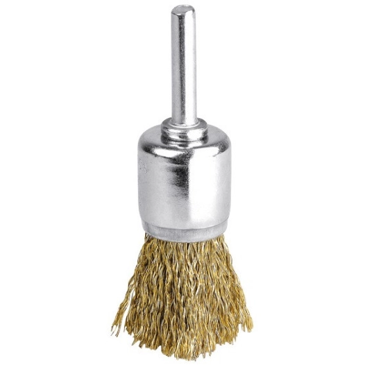 Brosse pinceau fils acier laitonné ondulés 25 4500
