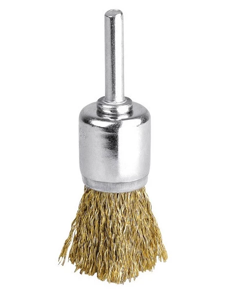 Brosse pinceau fils acier laitonné ondulés 25 4500