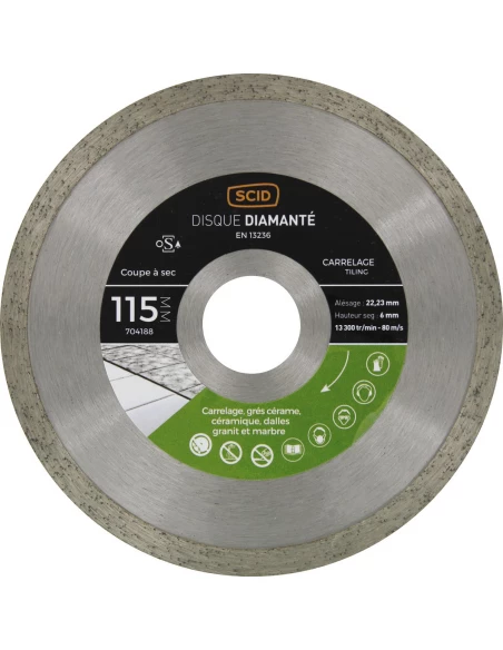 Disque grés cérame et carrelage 115 22,23
