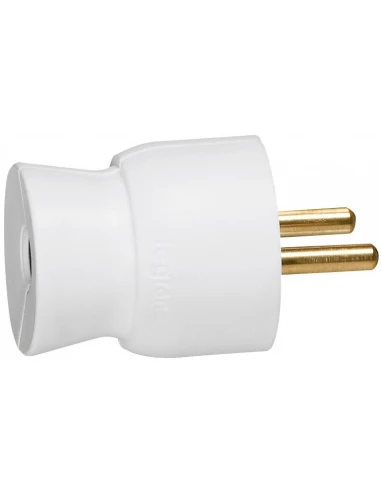 Fiche plastique 2p+t 16 a male sortie du cable par l'arrière