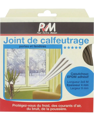 Joint caoutchouc profil e 10m 9mm marron