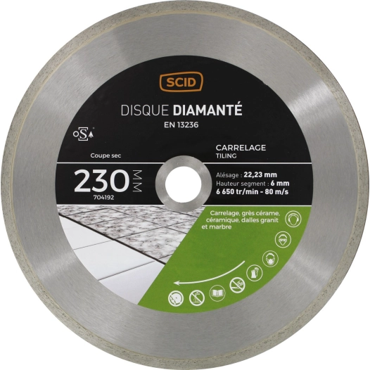 Disque grés cérame et carrelage 230 22,23