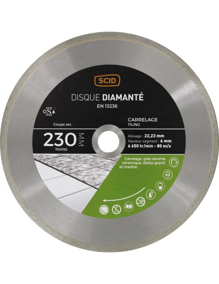 Disque grés cérame et carrelage 230 22,23