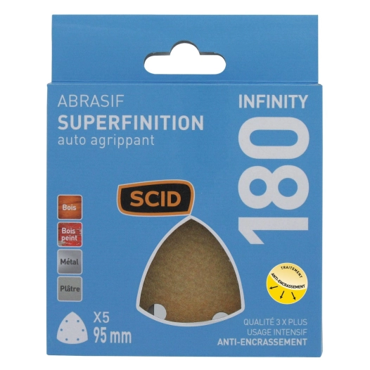 Patin delta auto-agrippant 95 mm 6 trous 180 5