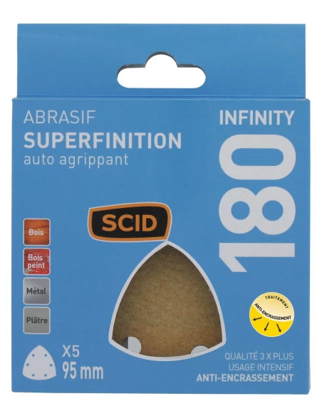 Patin delta auto-agrippant 95 mm 6 trous 180 5