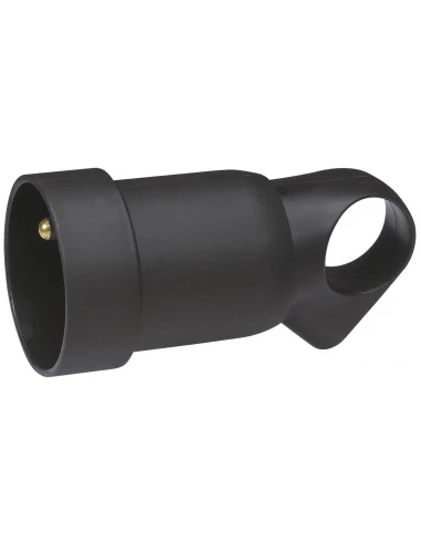 Fiche plastique avec anneau 2p+t 16 a femelle noir