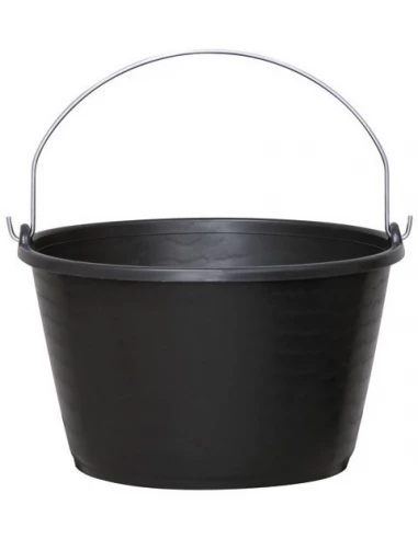 Seau à veau plastique fesquet - haut de gamme 16 l noir avec anse sans poignée