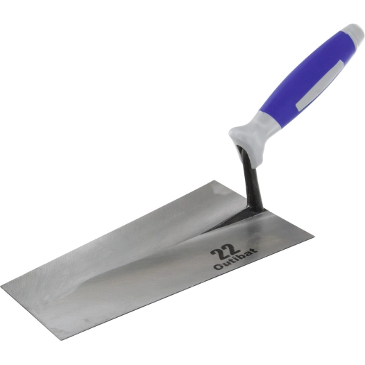 Truelle italienne bi-matière carrée acier 22