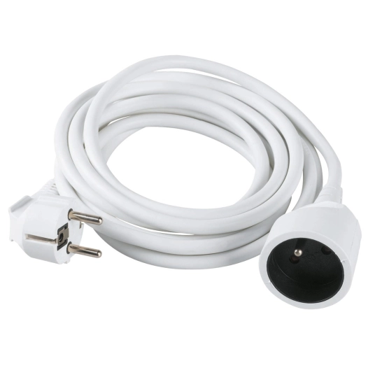 Prolongateur cable souple blanc 5m