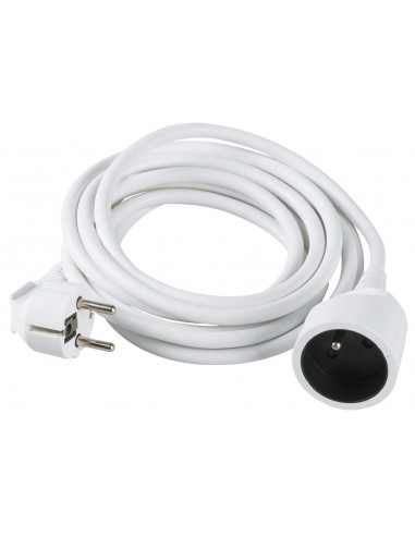 Prolongateur cable souple blanc 5m - 3600072430278 - Dhome - 243027