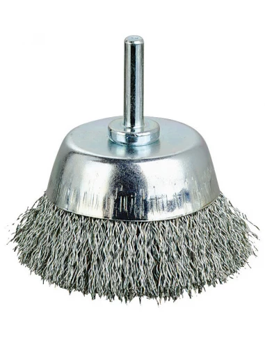 Brosse circulaire fils inox ondulés diamêtre 50mm