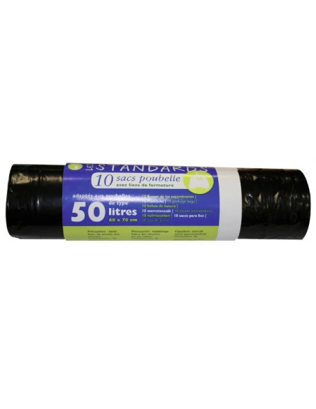 Sac poubelle sous film 50 l h 68 x l 80 cm - 24 microns