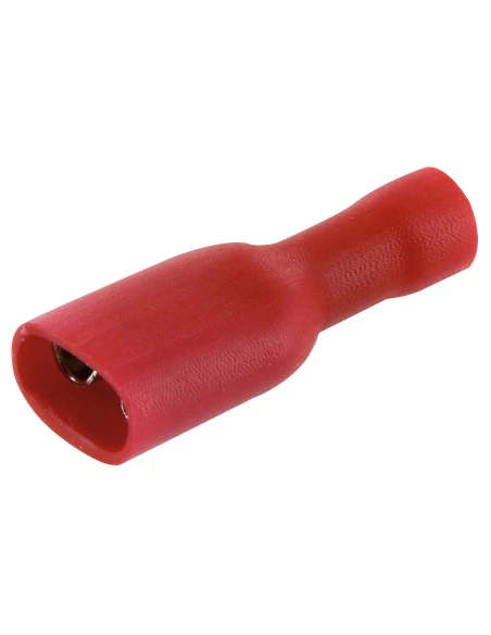 Clip femelle entiérement isolé rouge 6,35 10