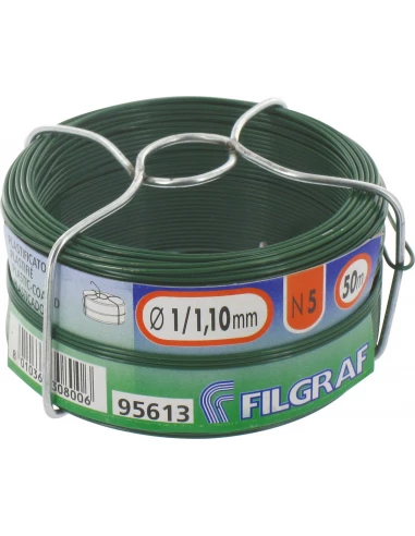 Bobinot plastique 1,1mm vert - 50m