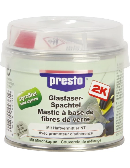 Mastic polyester avec fibre de verre 250 g - PRESTO