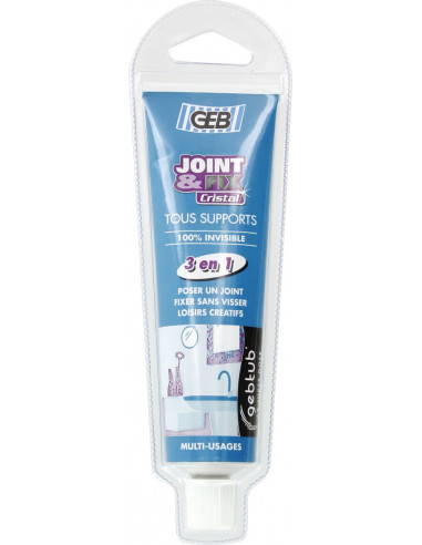 Joint Fix Cristal Geb Colle mastic transparente multi-matériaux - Geb