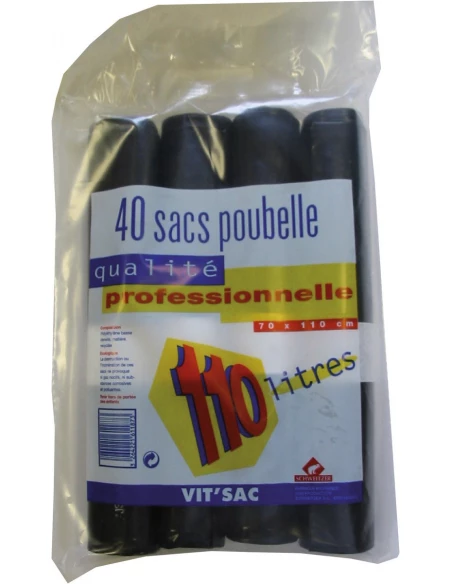 Sac poubelle 110 l h 120 x l 75 cm - 40 microns