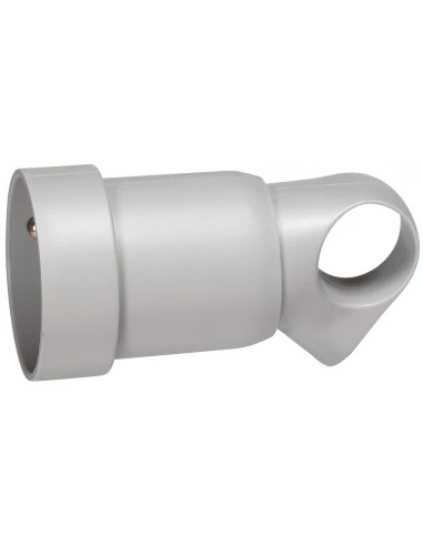 Fiche plastique avec anneau 2p+t 16 a femelle gris