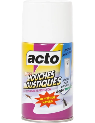 Mouches-moustiques diffuseur recharge aérosol 250 ml