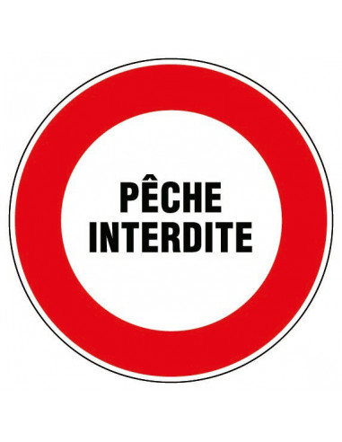 Disque Pêche Interdite Signalisation claire, interdiction de pêche - Novap