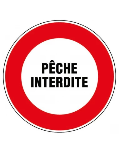 Disque plastique ø 30 cm pêche interdite