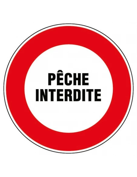 Disque plastique ø 30 cm pêche interdite