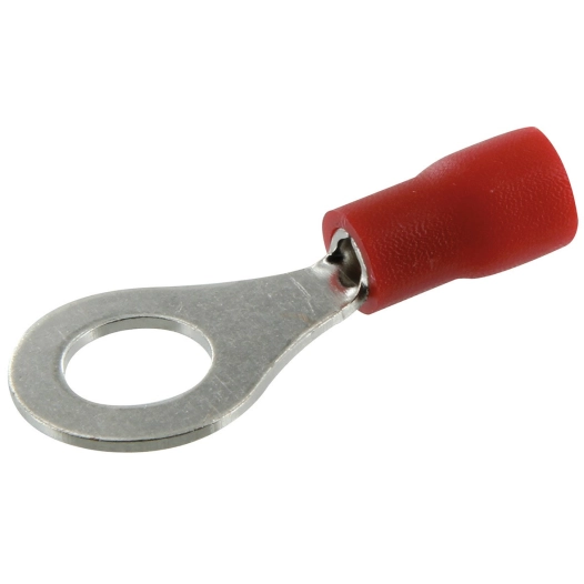 Cosse pré isolée à plage ronde rouge 6,5 10