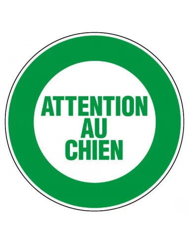 Disque rigide ø 18 cm attention chien